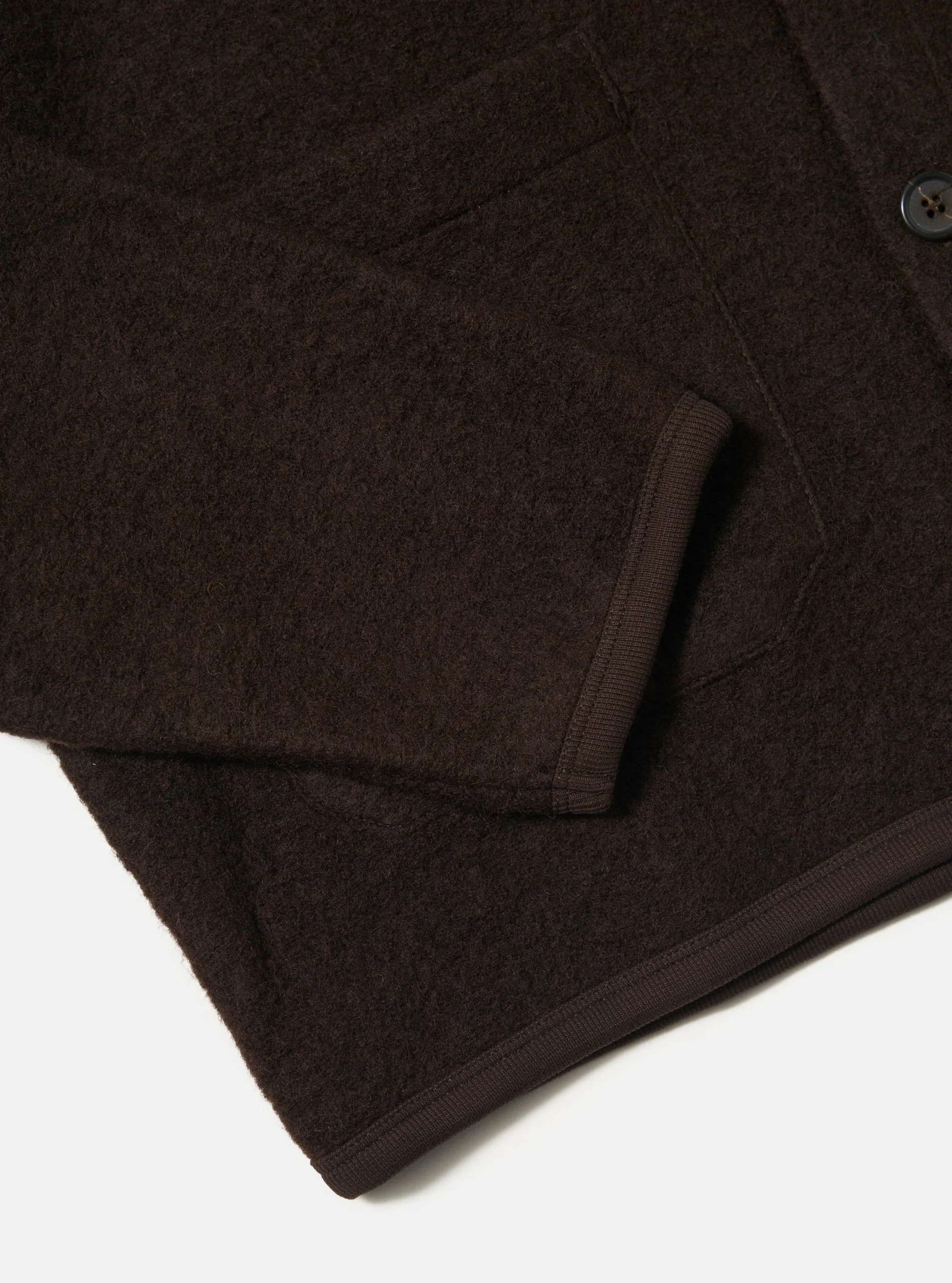 BROWN WOOL FLEECE CARDIGAN / UNIVERSAL WORKS – Image 3