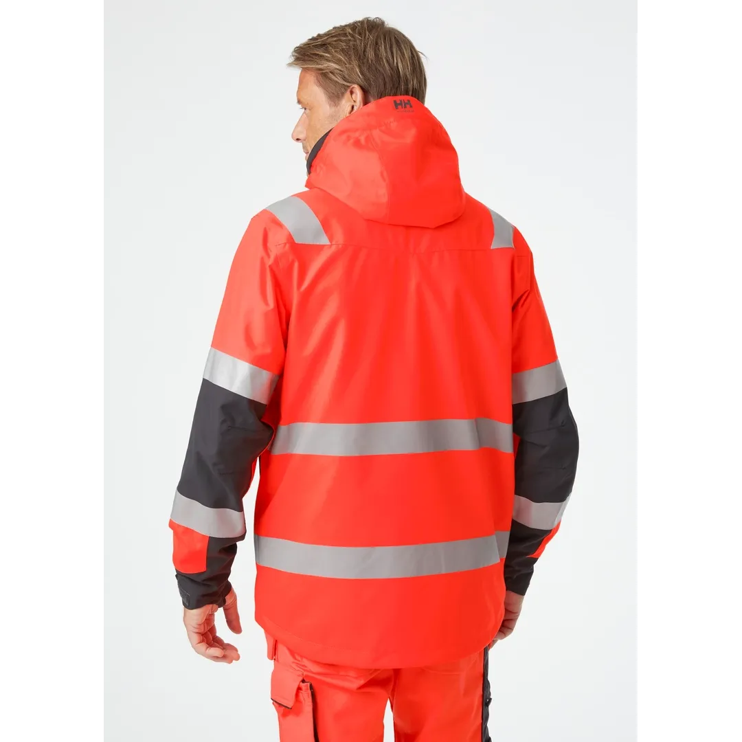 HELLY HANSEN ALNA 2.0 SHELL JACKET 71195 Hi Vis Reflective Work MEN Safety Jacket - Waterproof – Image 3
