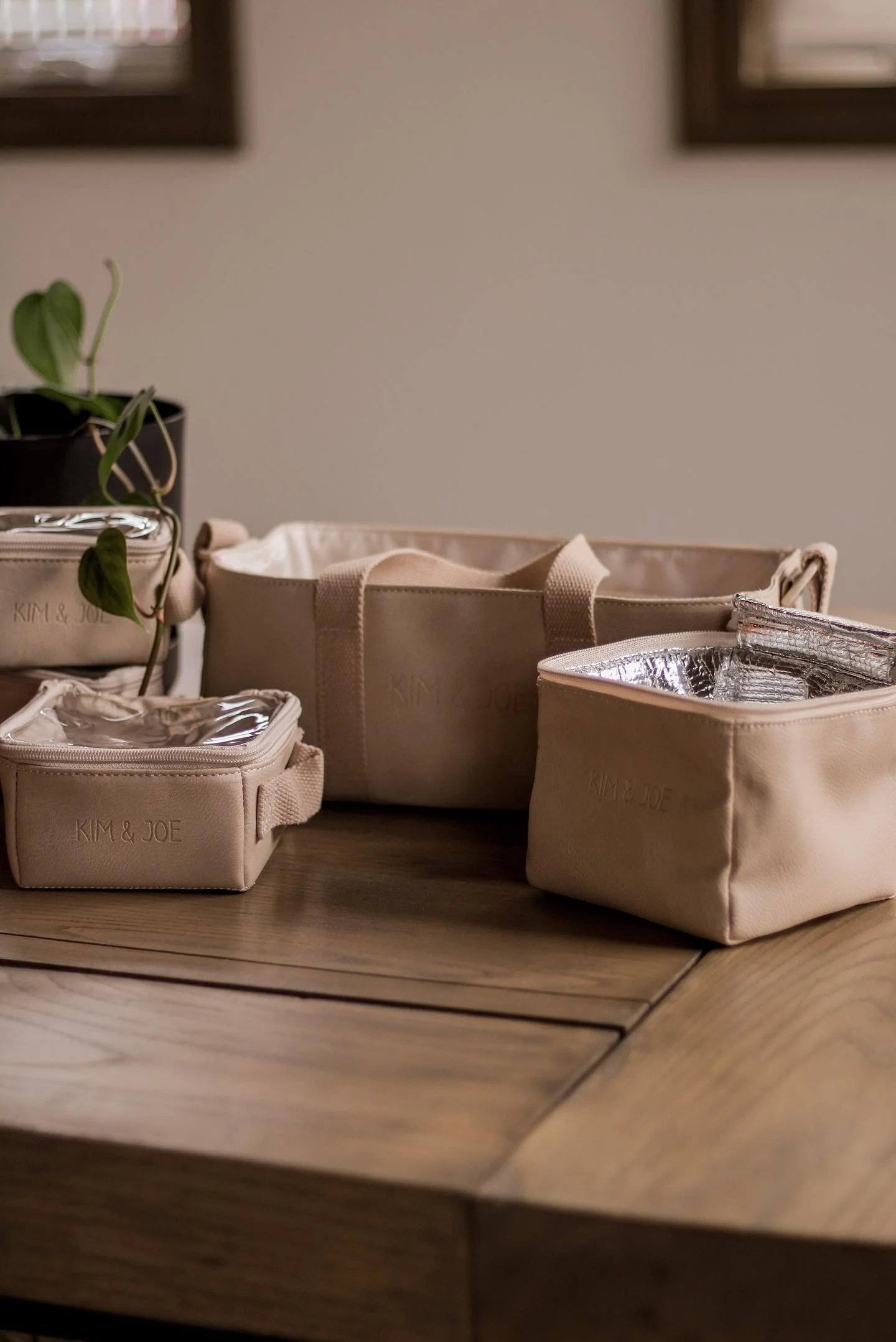 Organisateur pour sac à couches beige – Image 4