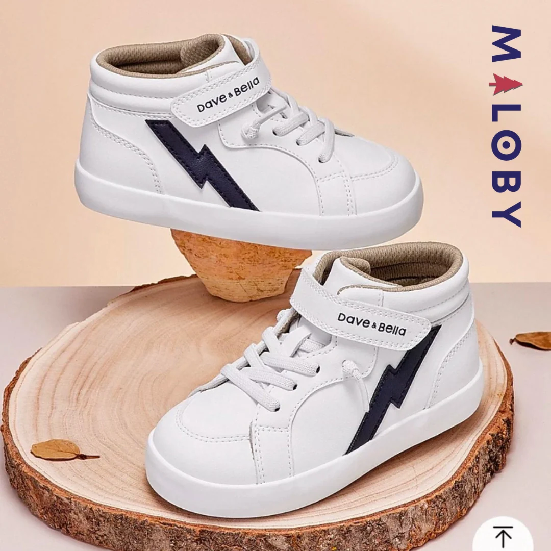 Baskets montantes enfant garçon - Blanc – Image 2