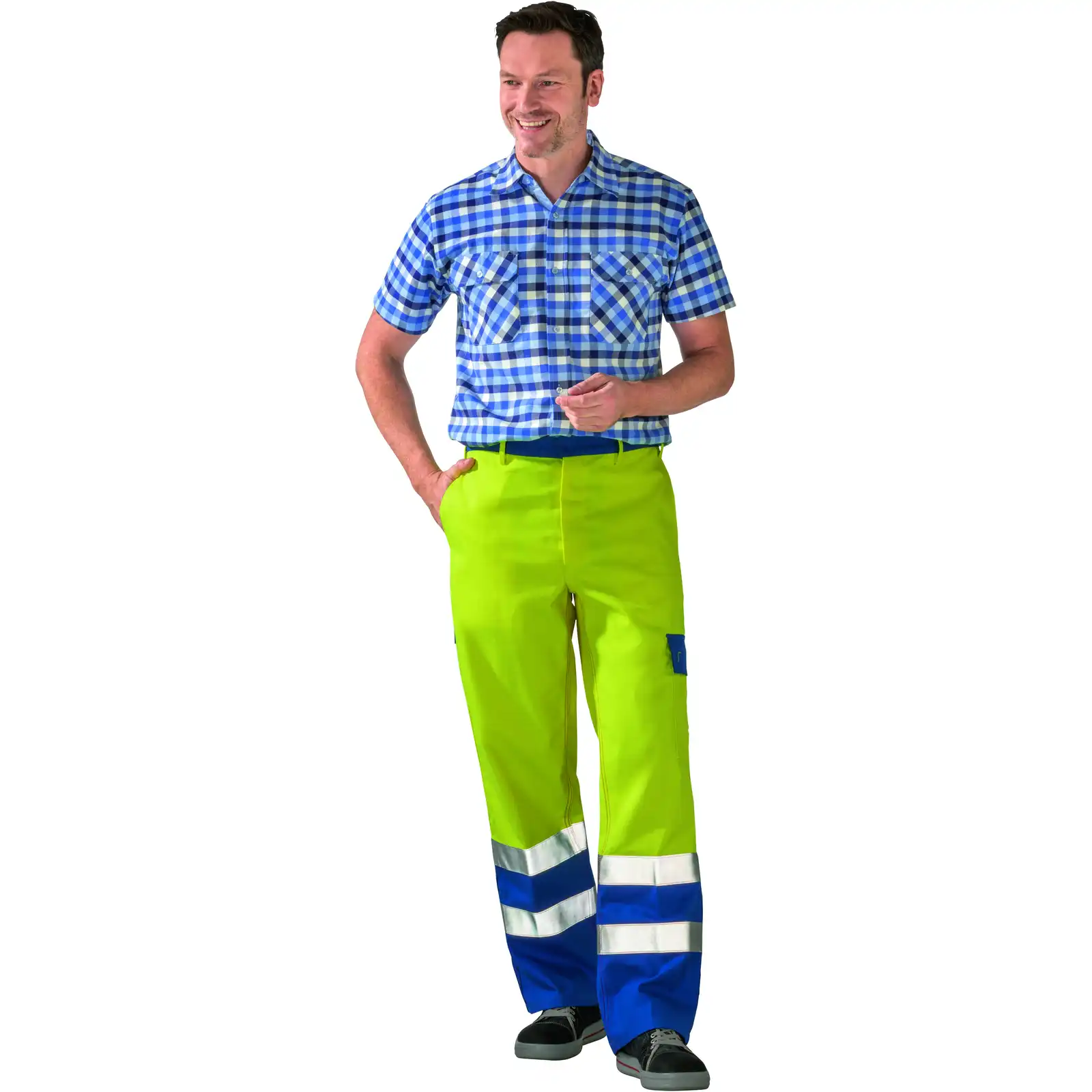 PLANAM MAJOR PROTECT WARN Hi Vis Reflective Work Trousers MEN - Flame Resistant – Image 6