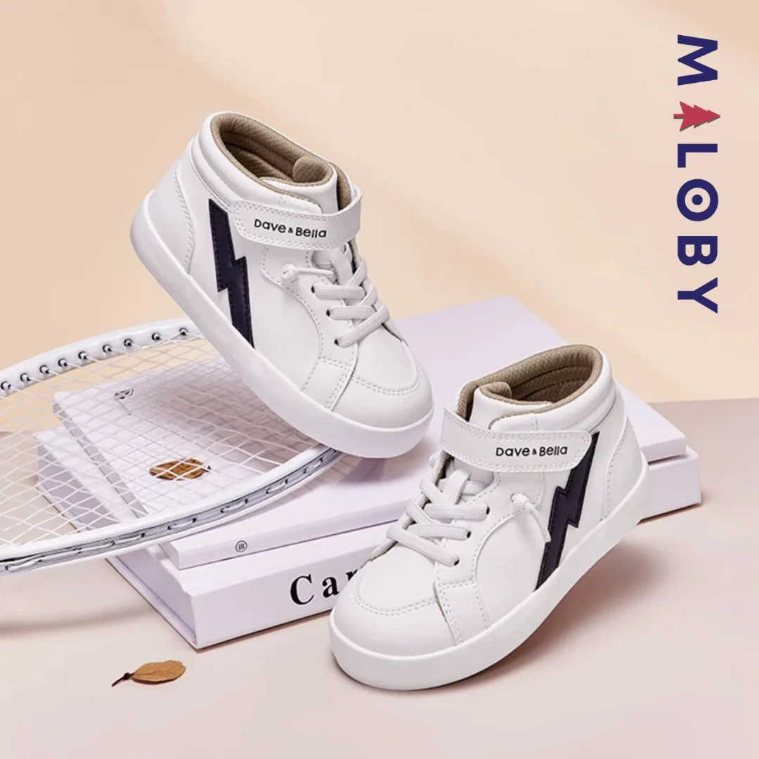 Baskets montantes enfant garçon - Blanc – Image 3