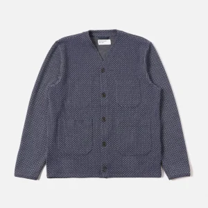 CARDIGAN COTTON MIX FLEECE NAVY / UNIVERSAL WORKS