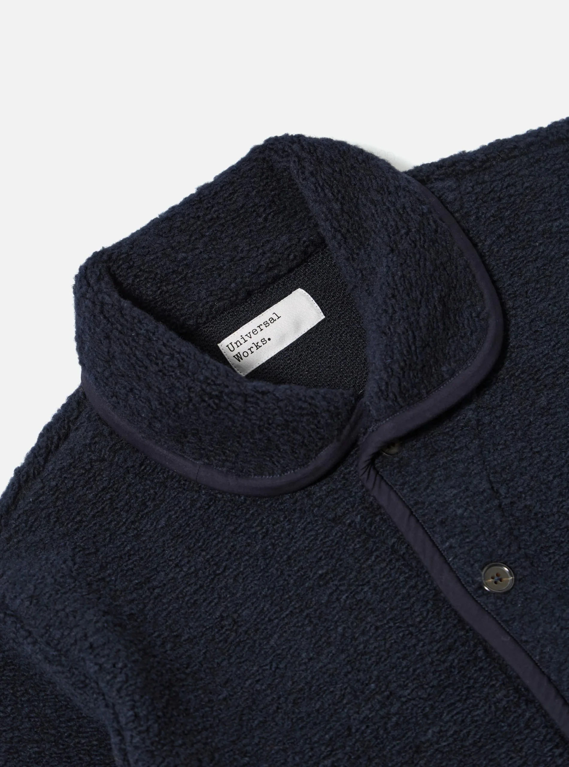 NAVY ALVAE FLEECE LANCASTER / UNIVERSAL WORKS – Image 4