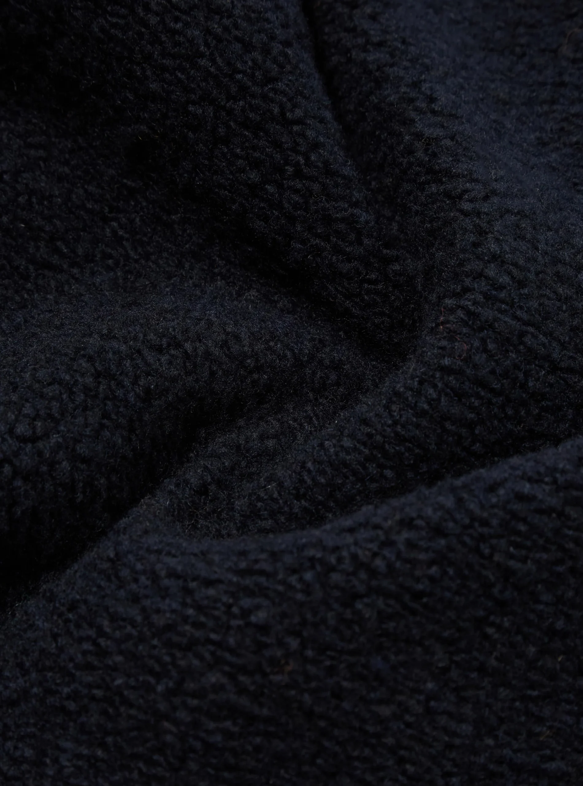 NAVY ALVAE FLEECE LANCASTER / UNIVERSAL WORKS – Image 7