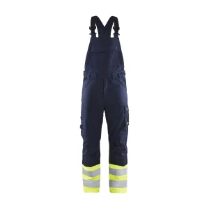BLAKLADER 26051519 Inherent Steel Bib Trousers Hi Vis Reflective Work Bib Trousers Men - flame resistant