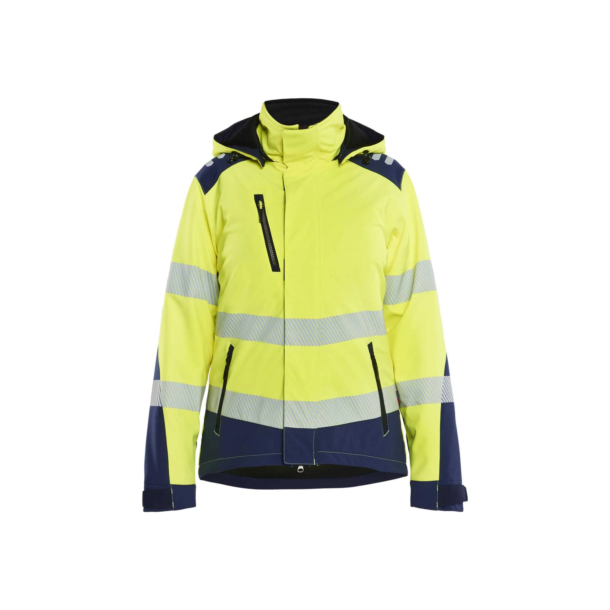 BLAKLADER 44012513 Women's Hi vis Lightweight lined Winter Softshell Jacket Hi Vis Reflective Softshell Work Jacket WOMEN - Waterproof – Image 2