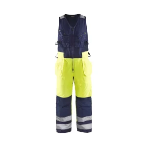 BLAKLADER 85041977 Hi Vis Sleeveless Winter Overalls Hi Vis Reflective Work Overall Men - Waterproof
