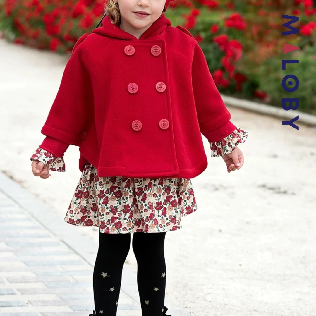 Babies en cuir à nœud Fille- Rouge – Image 3