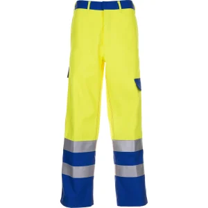 PLANAM MAJOR PROTECT WARN Hi Vis Reflective Work Trousers MEN - Flame Resistant