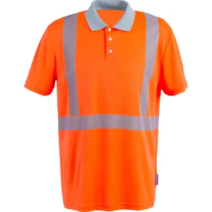 PLANAM NORIT High Visibility POLO SHIRT Hi Vis Reflective Short Sleeve Work Polo MEN - Safety