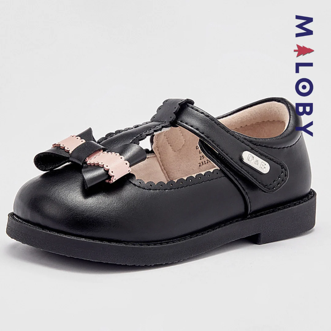 Babies à nœud enfant fille - Noir – Image 4