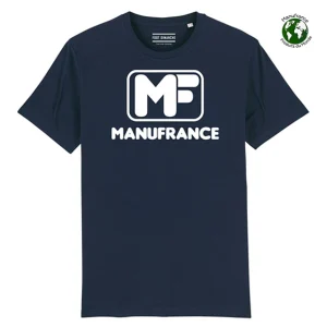 Tee-shirt rétro Manufrance MF bleu foncé