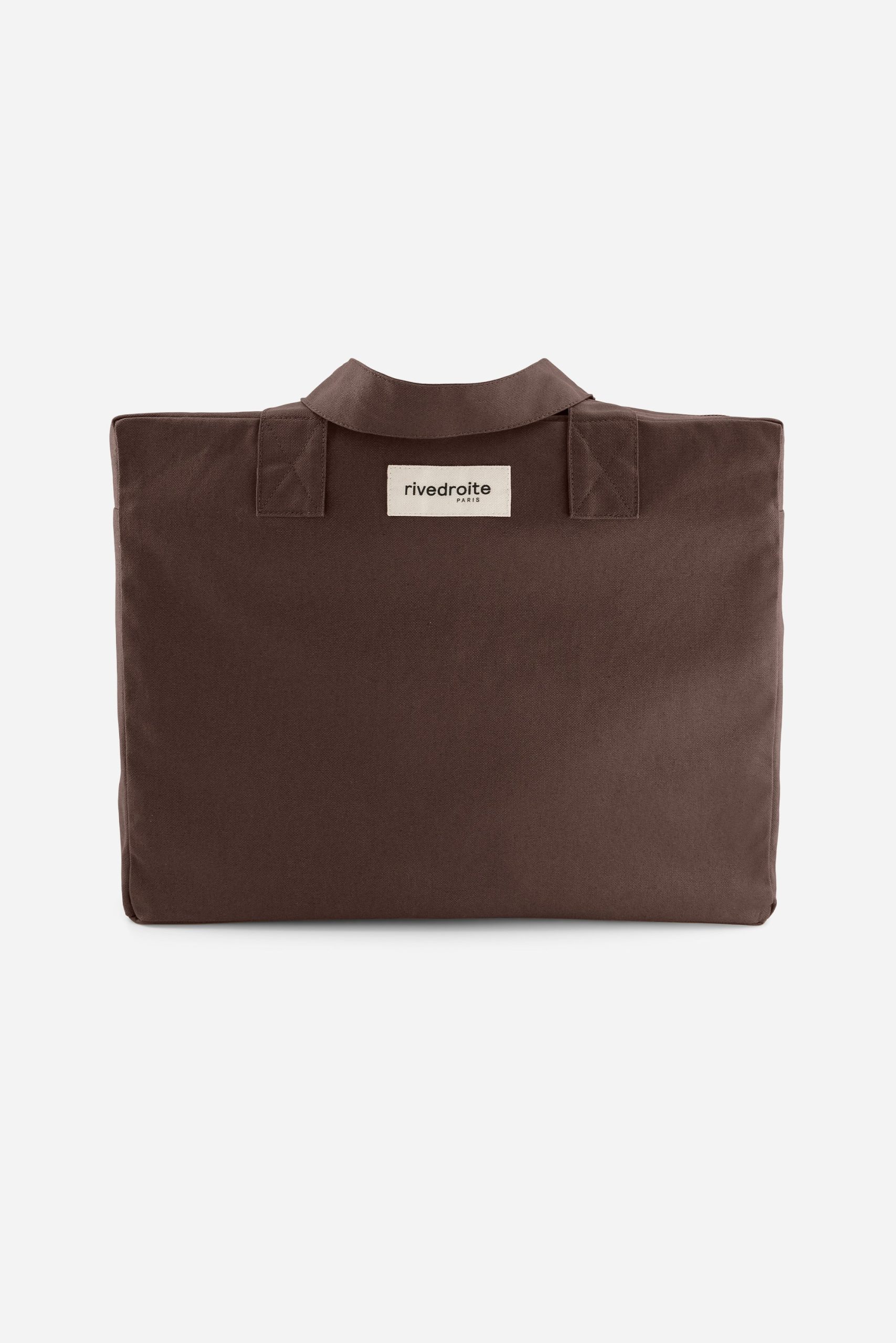 Célestins le sac 24 heures - Coton recyclé ciré Marron Chocolat – Image 3