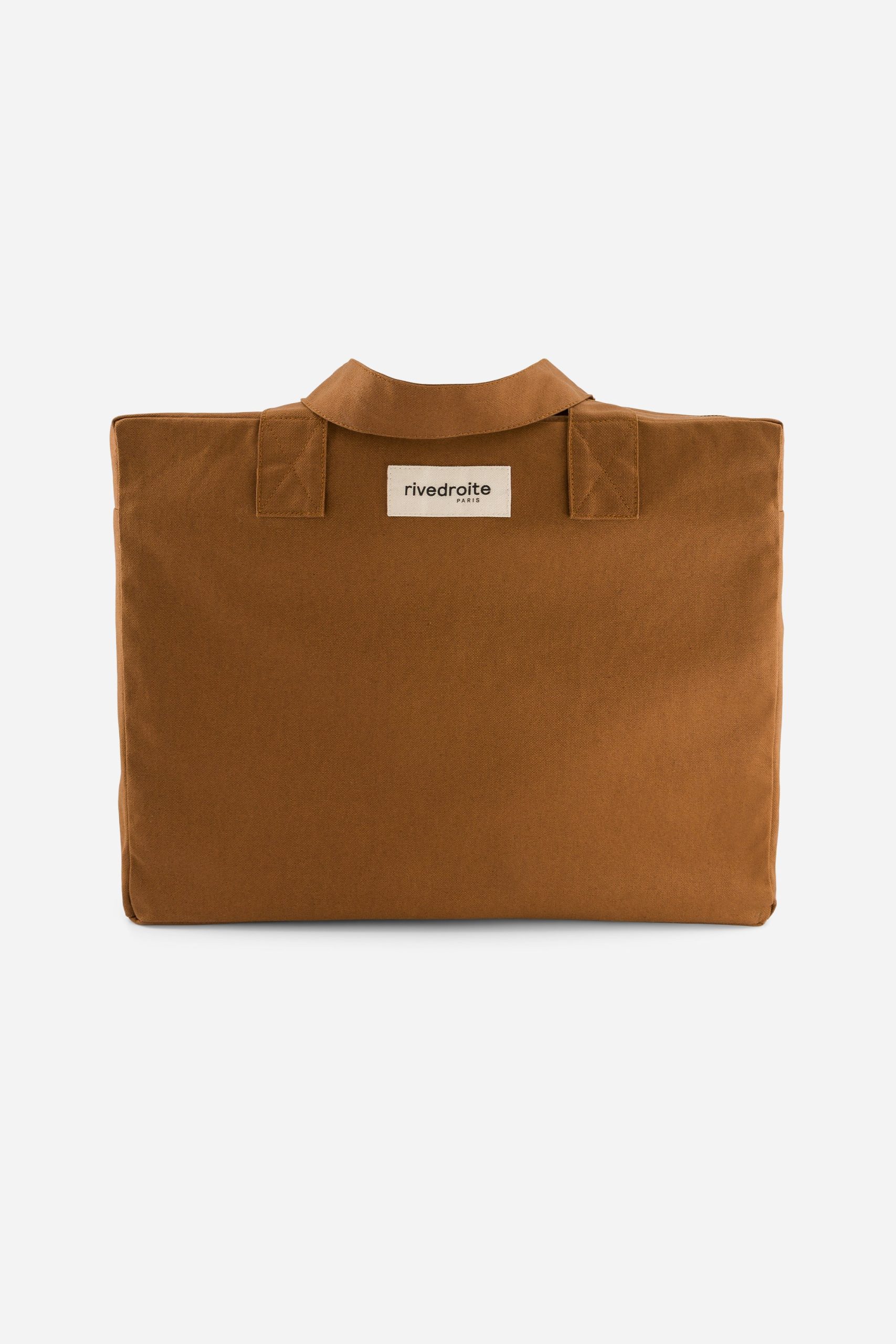 Célestins le sac 24 heures - Coton recyclé ciré Marron Noisette – Image 3