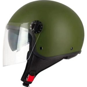 Casque moto Jet FURY- Vert armé Mat