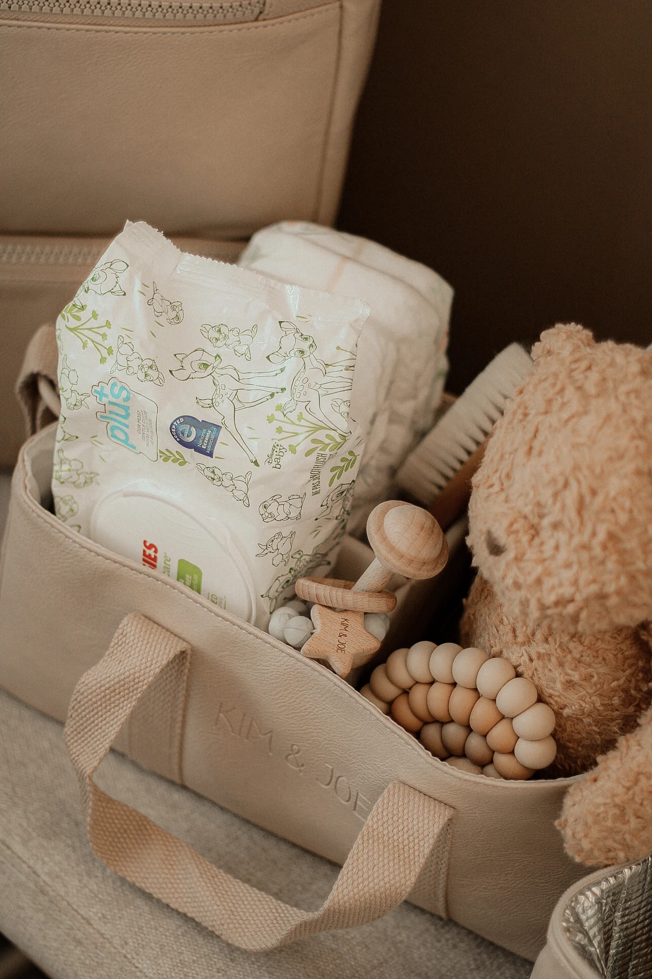 Organisateur pour sac à couches beige – Image 5