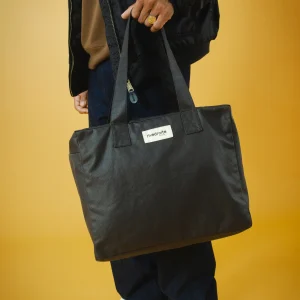 Célestins le sac 24 heures - Coton recyclé ciré Noir