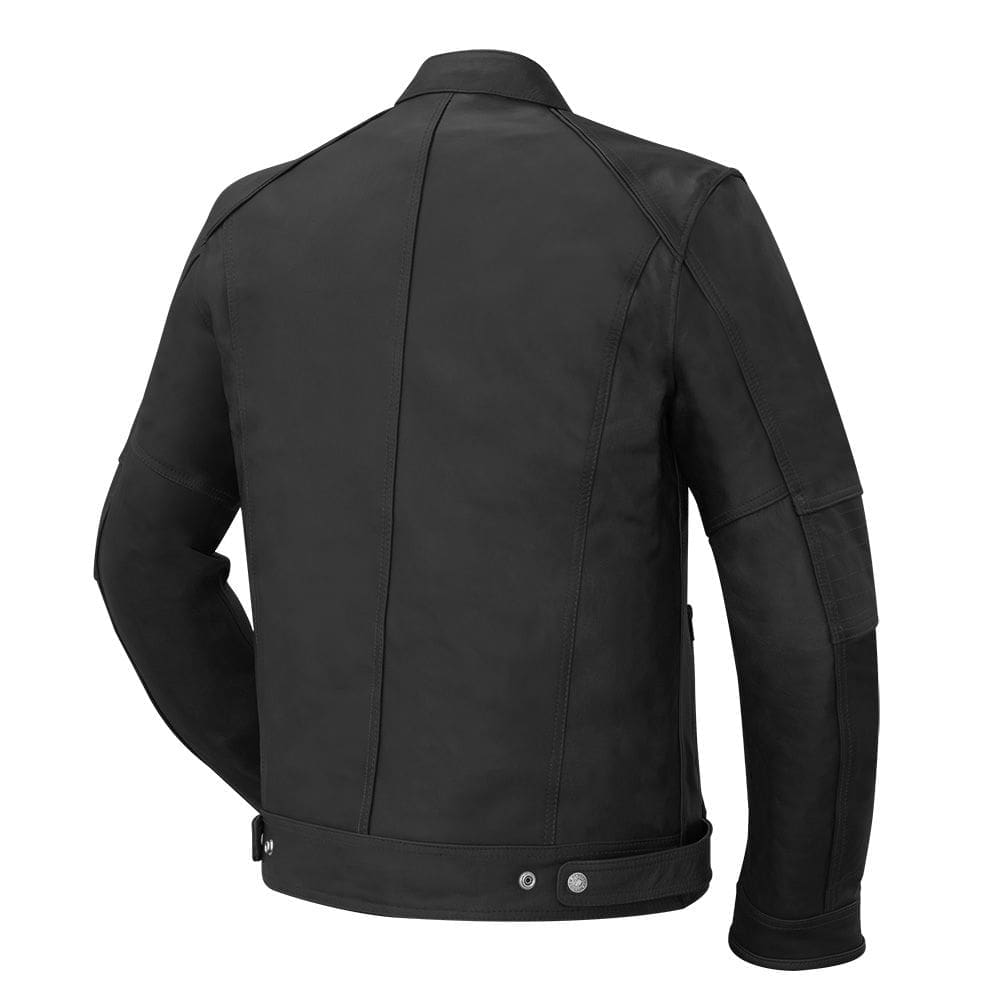 Blouson Cuir moto VINTAGE -Noir – Image 4