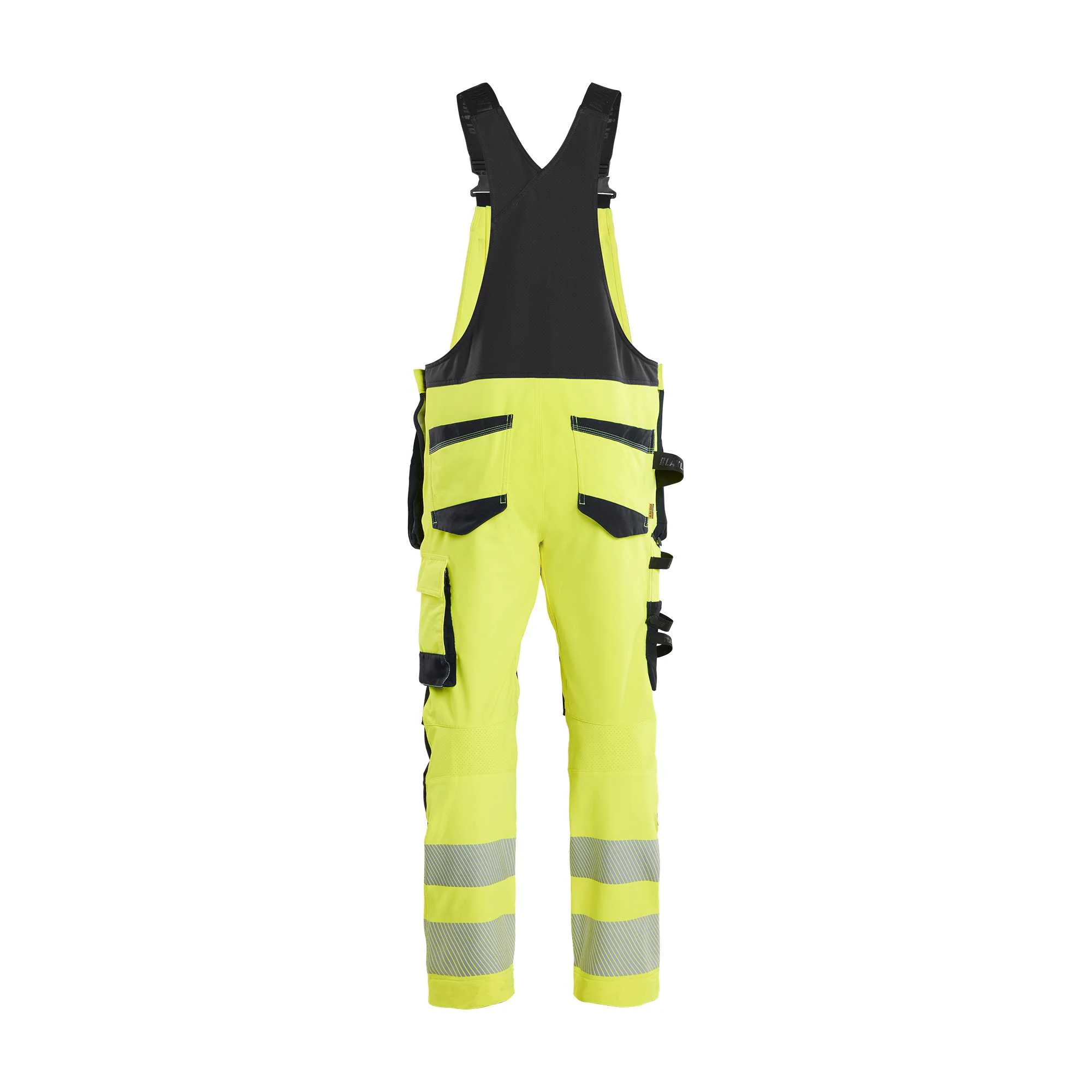 BLAKLADER 26261648 Hi Vis bib overalls 4 way stretch Hi Vis Reflective Work Bib Trousers Men - double weave – Image 7