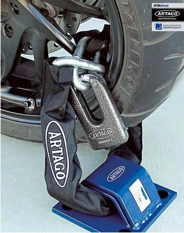 Antivol moto chaine + Cadenas Artago – SRA | Lg : 150cm – Image 3