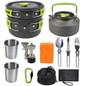 Batterie de cuisine pour le camping