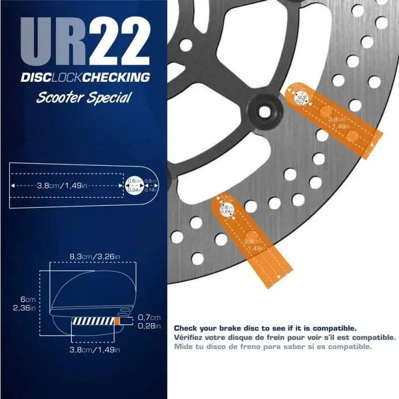 Bloque Disque ø6 mm avec ALARME et AVERTISSEUR métal brossé – Image 7