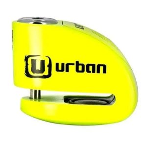 Bloque Disque Moto avec Alarme – Urban 6 mm Jaune Fluo