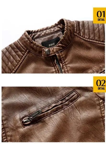 Blouson biker homme vintage – Image 8