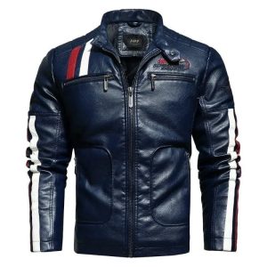 Blouson cuir vintage – BLEU