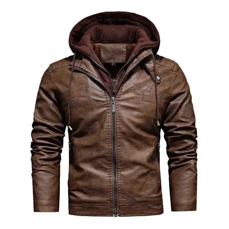 Blouson en cuir homme avec capuche – KINGS