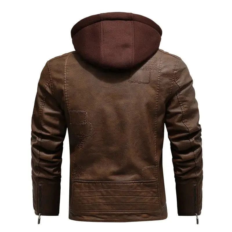 Blouson en cuir homme avec capuche – KINGS – Image 5