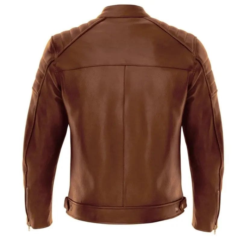 Blouson moto Cuir homme -Gt Trophy Cognac – Image 5