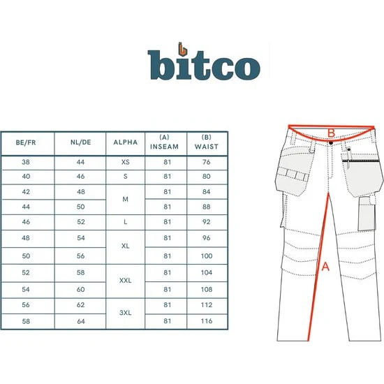 BITCO OISE Stretch Water Repellent Work Trousers Men - CORDURA® Reinforced Knees – Image 3