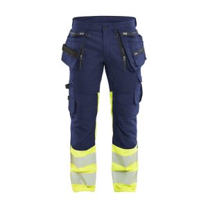 BLAKLADER 11301149 | Hi vis Trousers Stretch Hi Vis Reflective Work Trousers Men - Cordura Denim