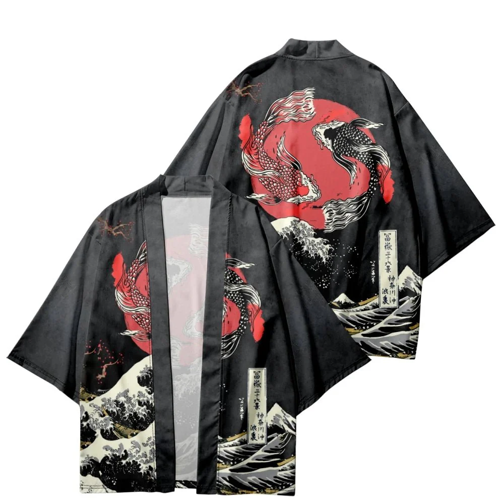 Cardigan japonais Yukata pour hommes et femmes