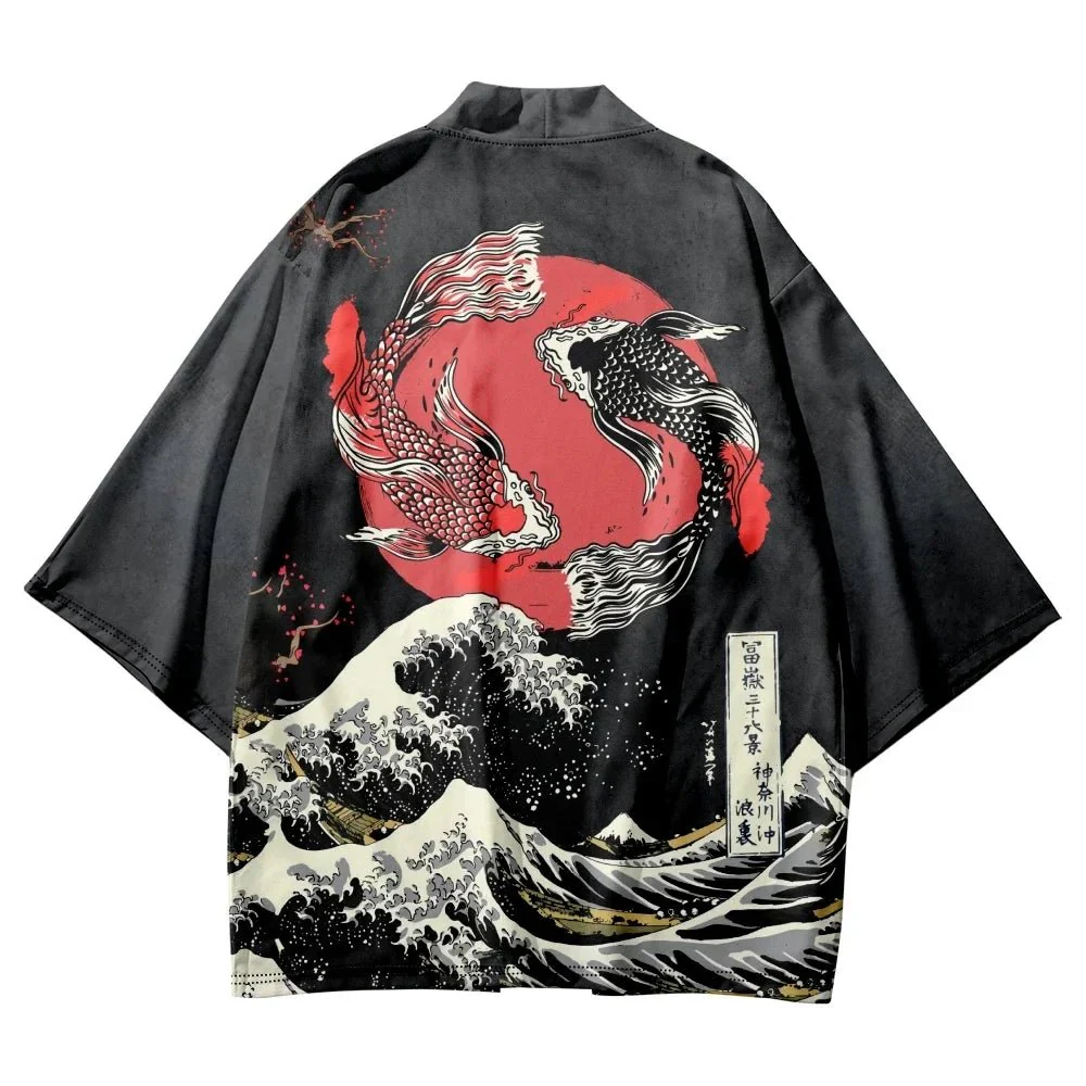 Cardigan japonais Yukata pour hommes et femmes – Image 3
