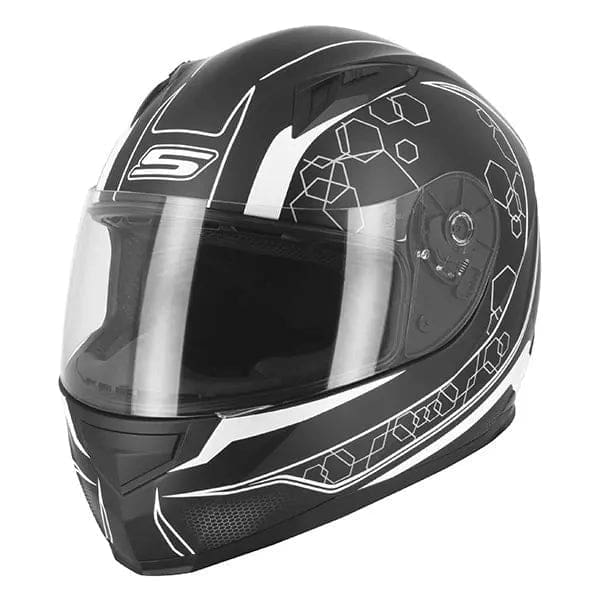 Casque de Moto Noir et Blanc Femme – S448 GRAPHIC – Image 3