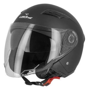 Casque moto jet vintage – Noir Mat