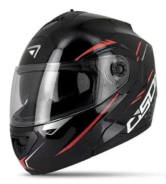 Casque moto modulable – Noir/ rouge S520
