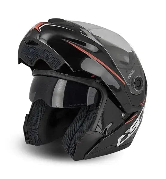 Casque moto modulable – Noir/ rouge S520 – Image 4