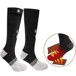 Chaussette chauffante moto – Noir et gris