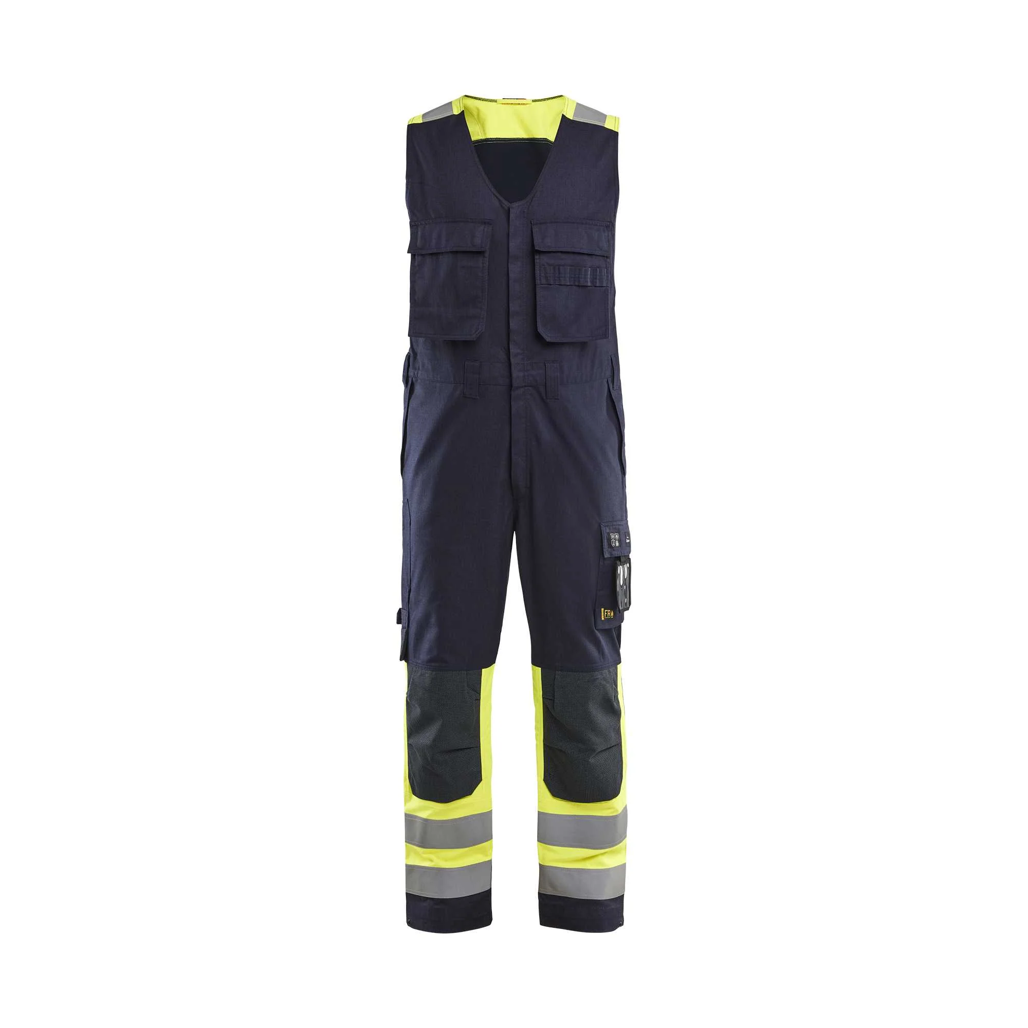 BLAKLADER 28871512 Inherent Sleeveless Multinorm Overalls Hi Vis Reflective Work Coverall Men - ripstop fabric