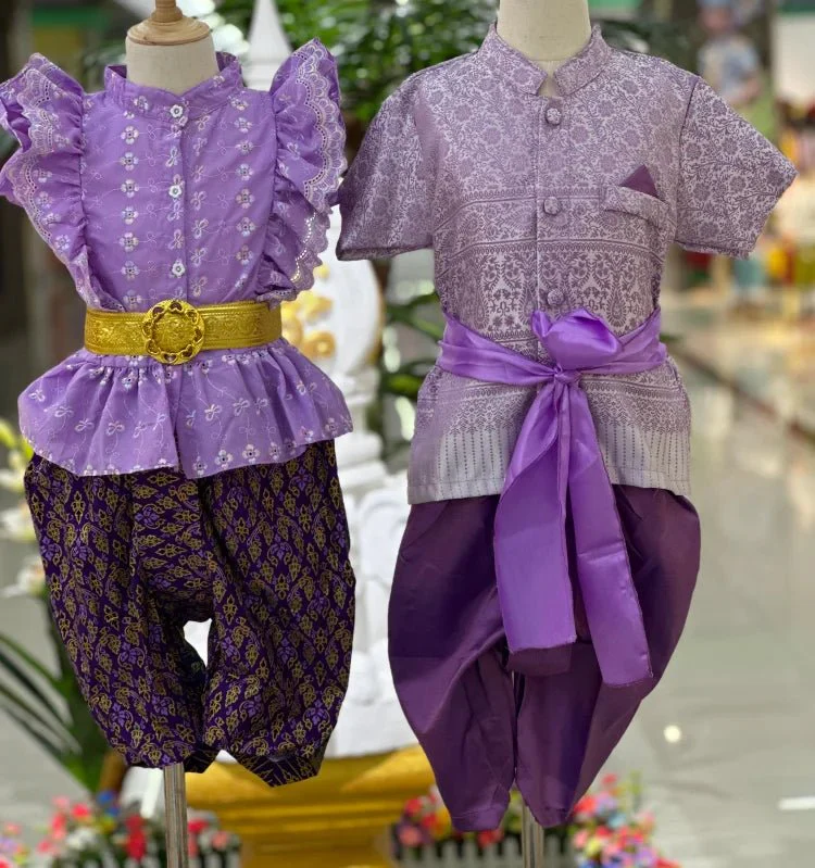 Ensemble de vêtements traditionnels rétro pour enfants – Image 2
