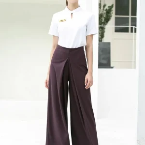 Ensemble haut et pantalon violet confortable pour femmes