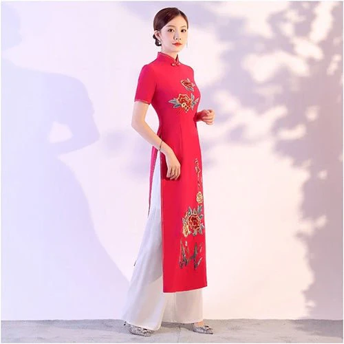 Ensemble robe et pantalon vietnamien – Image 5