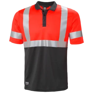 HELLY HANSEN ADDVIS POLO CLASS 1 79253 Hi Vis Reflective Short Sleeve Work Polo MEN - 4 Way Stretch
