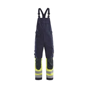 BLAKLADER 28901512 APC 2 Multinorm Inherent Bib Trouser Hi Vis Reflective Work Bib Trousers Men - Ripstop Fabric