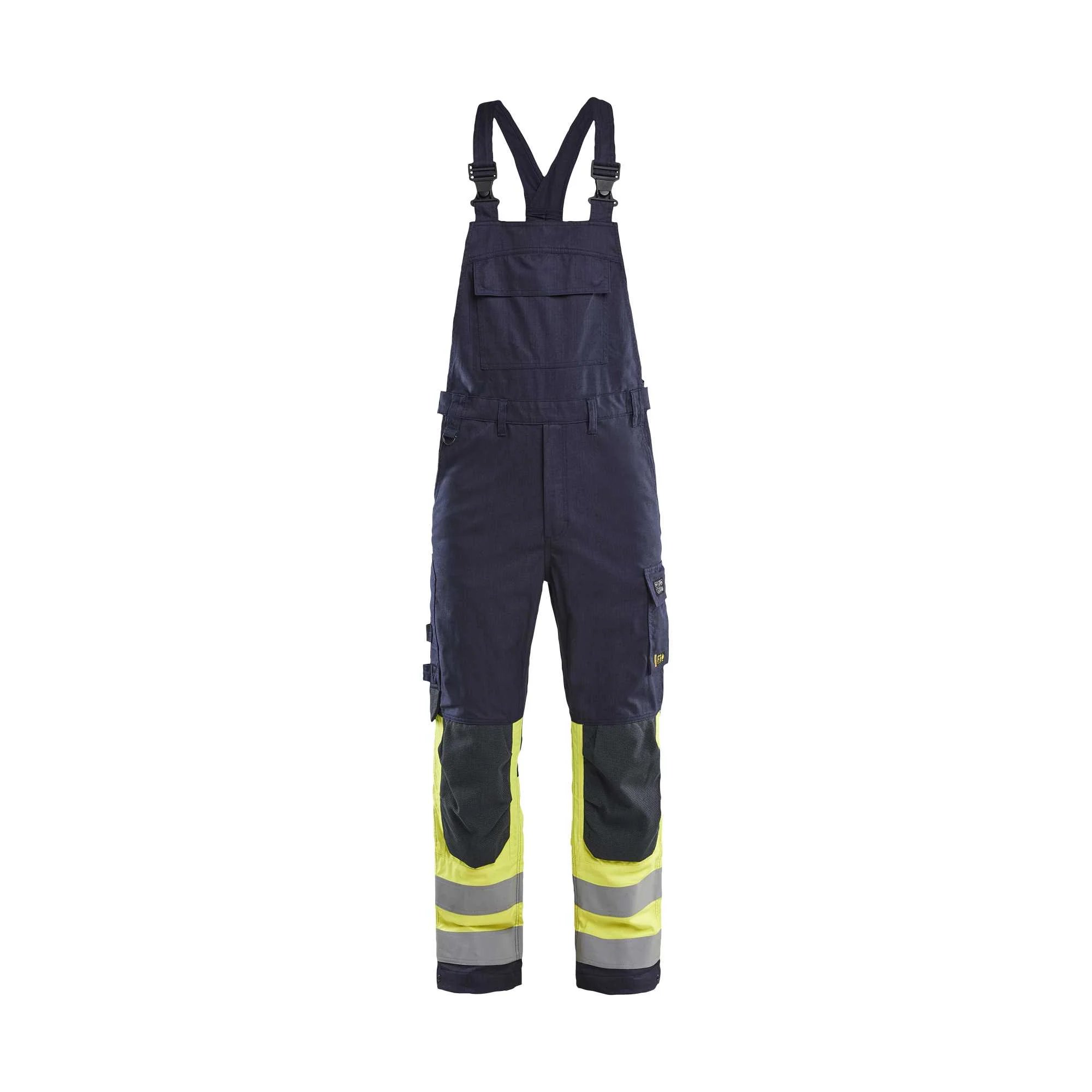 BLAKLADER 28901512 APC 2 Multinorm Inherent Bib Trouser Hi Vis Reflective Work Bib Trousers Men - Ripstop Fabric