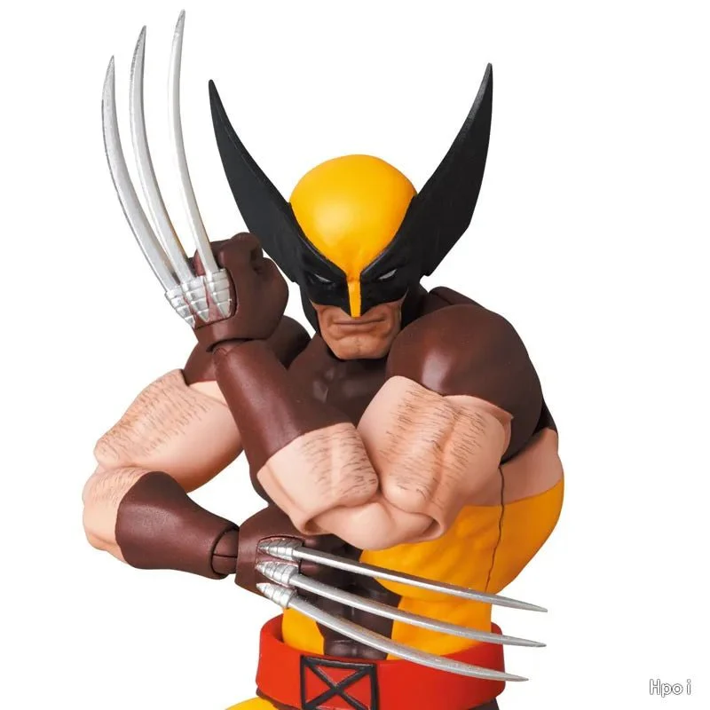 Figurine d'action Mafex de Wolverine en costume marron – Image 3